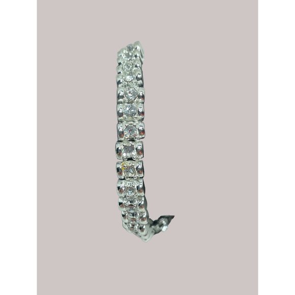 Rhinestone Tennis Bracelet 7" Stunning Vintage Style - Picture 2 of 3